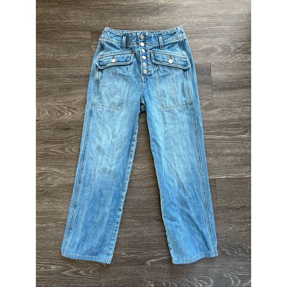 Veronica Beard Rinley Cropped Straight Leg High Rise Jean Women’s Size 25 - Picture 1 of 8